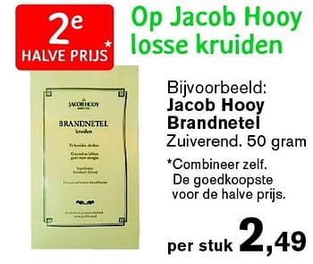 Aanbiedingen Jacob hooy brandnetel - Jacob Hooy - Geldig van 31/08/2015 tot 27/09/2015 bij De Tuinen
