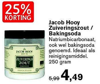 Aanbiedingen Jacob hooy zuiveringszout - bakingsoda - Jacob Hooy - Geldig van 31/08/2015 tot 27/09/2015 bij De Tuinen