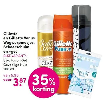 Aanbiedingen Fusion gel gevoelige huid - Gillette - Geldig van 30/08/2015 tot 30/09/2015 bij da