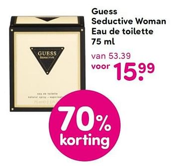 Aanbiedingen Guess seductive woman eau de toilette - Guess - Geldig van 30/08/2015 tot 30/09/2015 bij da