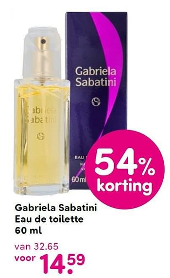 Aanbiedingen Gabriela sabatini eau de toilette - Gabriela Sabatini - Geldig van 30/08/2015 tot 30/09/2015 bij da