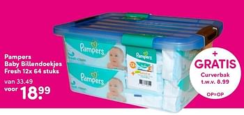 Aanbiedingen Pampers baby billendoekjes fresh 12x 64 stuks - Pampers - Geldig van 30/08/2015 tot 30/09/2015 bij da