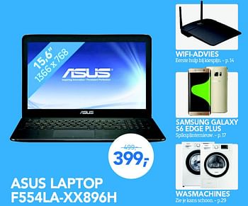 Aanbiedingen Asus laptop f554la-xx896h - Asus - Geldig van 01/09/2015 tot 30/09/2015 bij Coolblue