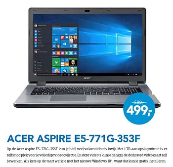Aanbiedingen Acer aspire e5-771g-353f - Acer - Geldig van 01/09/2015 tot 30/09/2015 bij Coolblue