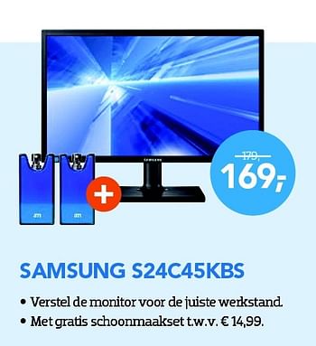 Aanbiedingen Samsung s24c45kbs - Samsung - Geldig van 01/09/2015 tot 30/09/2015 bij Coolblue