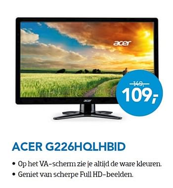 Aanbiedingen Acer g226hqlhbid - Acer - Geldig van 01/09/2015 tot 30/09/2015 bij Coolblue