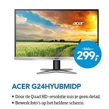 Aanbiedingen Acer g24hyubmidp - Acer - Geldig van 01/09/2015 tot 30/09/2015 bij Coolblue