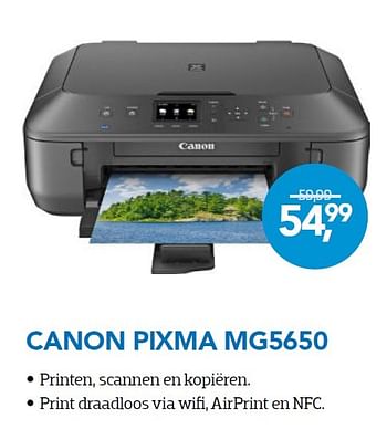 Aanbiedingen Canon pixma mg5650 - Canon - Geldig van 01/09/2015 tot 30/09/2015 bij Coolblue