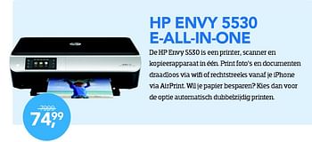 Aanbiedingen Hp envy 5530 e-all-in-one - HP - Geldig van 01/09/2015 tot 30/09/2015 bij Coolblue