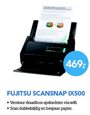 Aanbiedingen Fujitsu scansnap ix500 - Fujitsu Siemens - Geldig van 01/09/2015 tot 30/09/2015 bij Coolblue
