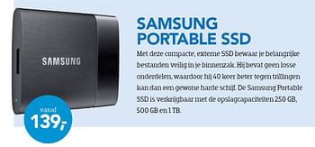 Aanbiedingen Samsung portable ssd - Samsung - Geldig van 01/09/2015 tot 30/09/2015 bij Coolblue