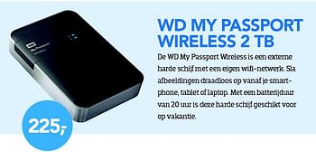 Aanbiedingen Wd my passport wireless 2 tb - Western Digital - Geldig van 01/09/2015 tot 30/09/2015 bij Coolblue