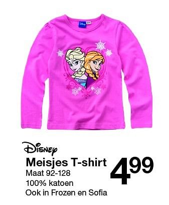 Aanbiedingen Meisjes t-shirt - Disney - Geldig van 12/09/2015 tot 18/09/2015 bij Zeeman