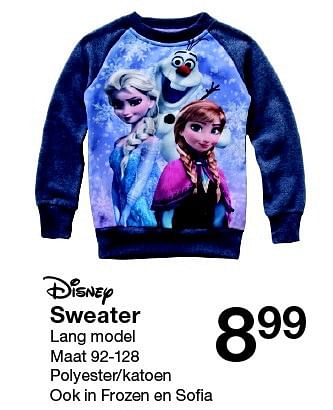 Aanbiedingen Sweater - Disney - Geldig van 12/09/2015 tot 18/09/2015 bij Zeeman
