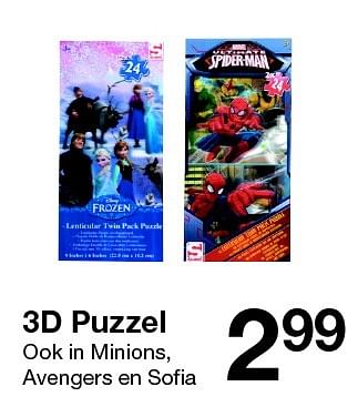 Aanbiedingen 3d puzzel - Disney - Geldig van 12/09/2015 tot 18/09/2015 bij Zeeman