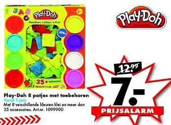 Aanbiedingen Play-doh 8 potjes met toebehoren - Play-Doh - Geldig van 12/09/2015 tot 27/09/2015 bij Bart Smit