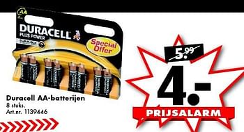 Aanbiedingen Duracell aa-batterijen - Duracell - Geldig van 12/09/2015 tot 27/09/2015 bij Bart Smit
