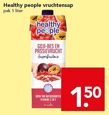 Aanbiedingen Healthy people vruchtensap - Healthy People - Geldig van 13/09/2015 tot 19/09/2015 bij Deen Supermarkten