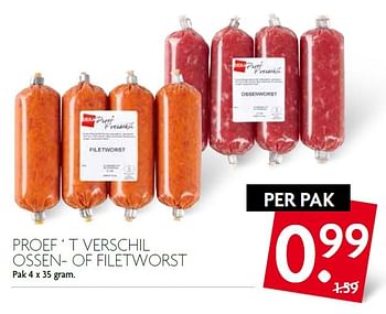 Aanbiedingen Proef ` t verschil ossen- of filetworst - Huismerk - Deka Markt - Geldig van 13/09/2015 tot 19/09/2015 bij Deka Markt