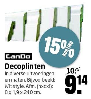 Aanbiedingen Decoplinten - CanDo - Geldig van 07/09/2015 tot 20/09/2015 bij Formido