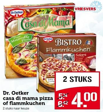 Aanbiedingen Dr. oetker casa di mama pizza of flammkuchen - Dr. Oetker - Geldig van 14/09/2015 tot 20/09/2015 bij Coop