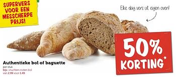 Aanbiedingen Authentieke bol of baguette - Huismerk - Coop - Geldig van 14/09/2015 tot 20/09/2015 bij Coop