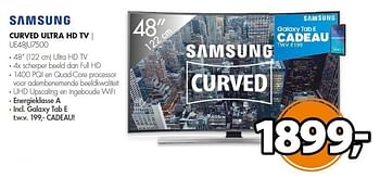 Aanbiedingen Samsung curved ultra hd tv ue48ju7500 - Samsung - Geldig van 14/09/2015 tot 20/09/2015 bij Expert