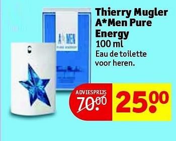 Aanbiedingen Thierry mugler a*men pure energy - Thierry Mugler - Geldig van 15/09/2015 tot 20/09/2015 bij Kruidvat