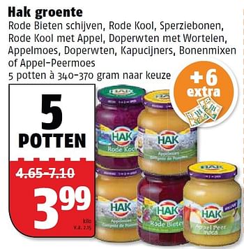 Aanbiedingen Hak groente rode bieten schijven, rode kool - Hak - Geldig van 14/09/2015 tot 20/09/2015 bij Poiesz