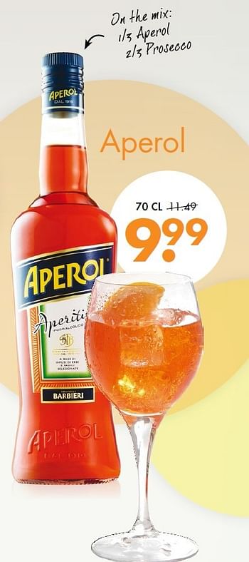 Aanbiedingen Aperol - Aperol - Geldig van 07/09/2015 tot 22/09/2015 bij Mitra