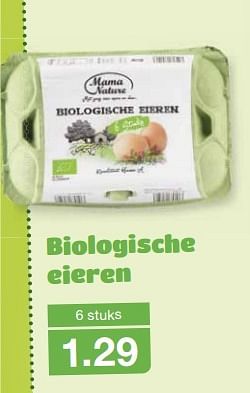 Aanbiedingen Biologische eieren - Mama Natuur - Geldig van 16/09/2015 tot 22/09/2015 bij Aldi