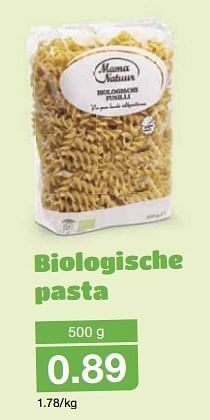 Aanbiedingen Biologische pasta - Mama Natuur - Geldig van 16/09/2015 tot 22/09/2015 bij Aldi
