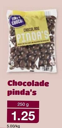 Aanbiedingen Chocolade pinda`s - Huismerk - Aldi - Geldig van 16/09/2015 tot 22/09/2015 bij Aldi
