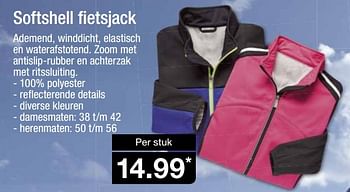 Aanbiedingen Softshell fietsjack - Huismerk - Aldi - Geldig van 16/09/2015 tot 22/09/2015 bij Aldi