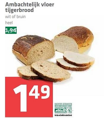 Aanbiedingen Ambachtelijk vloer tijgerbrood wit of bruin - Huismerk - Spar  - Geldig van 17/09/2015 tot 23/09/2015 bij Spar