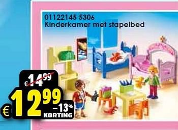 Aanbiedingen Kinderkamer met stapelbed - Playmobil - Geldig van 26/09/2015 tot 11/10/2015 bij ToyChamp