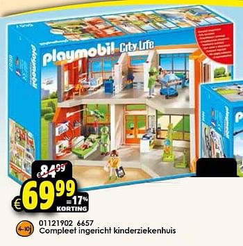 Aanbiedingen Compleet ingericht kinderziekenhuis 4-10j - Playmobil - Geldig van 26/09/2015 tot 11/10/2015 bij ToyChamp