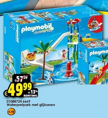 Aanbiedingen Waterpretpark met glijbanen - Playmobil - Geldig van 26/09/2015 tot 11/10/2015 bij ToyChamp