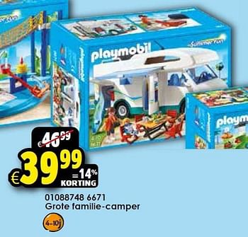 Aanbiedingen Grote familie-camper - Playmobil - Geldig van 26/09/2015 tot 11/10/2015 bij ToyChamp