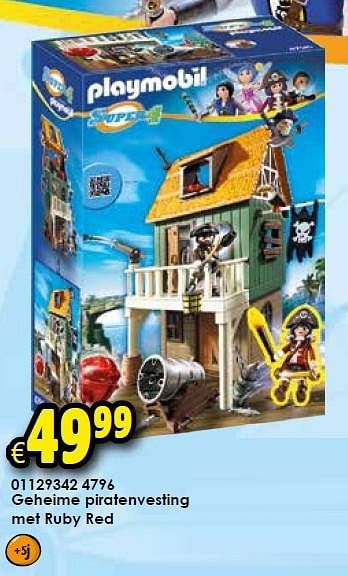 Aanbiedingen Geheime piratenvesting met ruby red - Playmobil - Geldig van 26/09/2015 tot 11/10/2015 bij ToyChamp