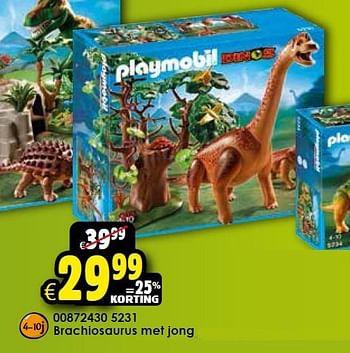 Aanbiedingen Brachiosaurus met jong - Playmobil - Geldig van 26/09/2015 tot 11/10/2015 bij ToyChamp