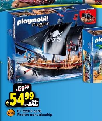 Aanbiedingen Piraten aanvalsschip - Playmobil - Geldig van 26/09/2015 tot 11/10/2015 bij ToyChamp
