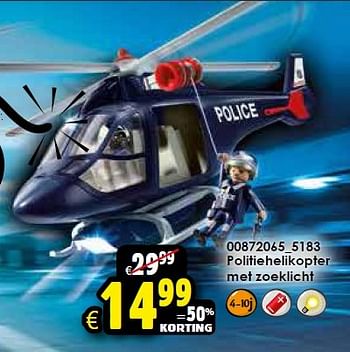 Aanbiedingen Speciale politie-eenheid - Playmobil - Geldig van 26/09/2015 tot 11/10/2015 bij ToyChamp
