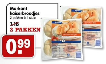 Aanbiedingen Markant kaiserbroodjes - Markant - Geldig van 20/09/2015 tot 26/09/2015 bij Em-té