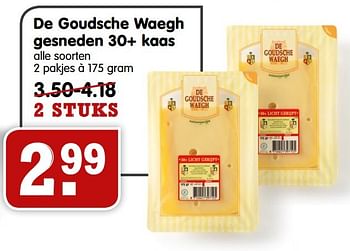 Aanbiedingen De goudsche waegh gesneden 30+ kaas - De Goudsche Waegh - Geldig van 20/09/2015 tot 26/09/2015 bij Em-té