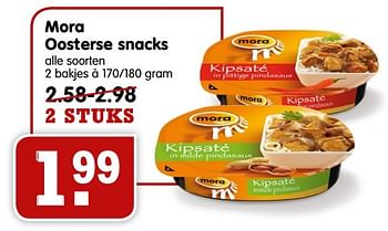 Aanbiedingen Mora oosterse snacks - Mora - Geldig van 20/09/2015 tot 26/09/2015 bij Em-té