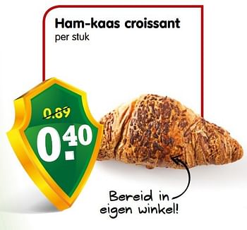 Aanbiedingen Ham-kaas croissant - Huismerk - Em-té - Geldig van 20/09/2015 tot 26/09/2015 bij Em-té