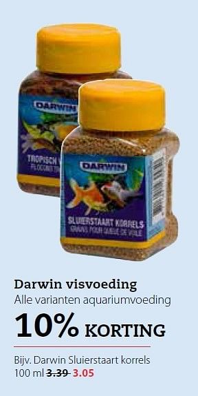 Aanbiedingen Darwin visvoeding - Darwin - Geldig van 14/09/2015 tot 27/09/2015 bij Pets Place