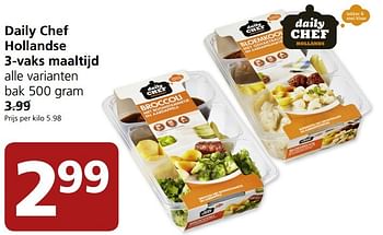 Aanbiedingen Daily chef hollandse 3-vaks maaltijd - Daily chef - Geldig van 21/09/2015 tot 27/09/2015 bij Jan Linders