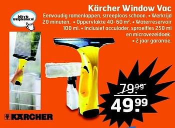 Aanbiedingen Kärcher window vac - Kärcher - Geldig van 15/09/2015 tot 27/09/2015 bij Trekpleister
